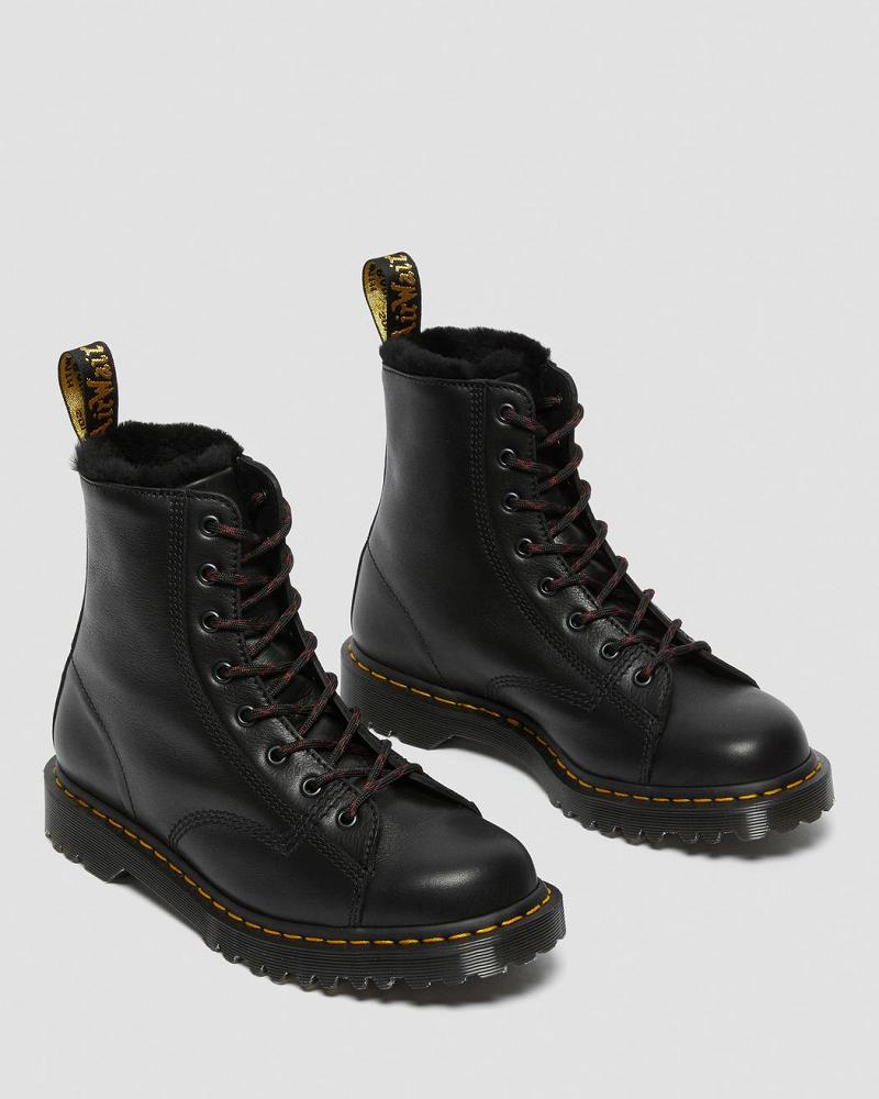 Dr Martens Barton Made in England Shearling Forede Lær Ankelstøvletter Herre Svarte | Norge 368OKI